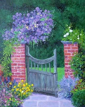 yxf014bE impressionism garden Oil Paintings